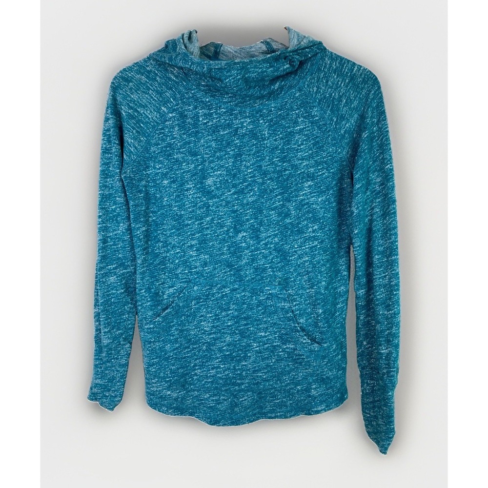 Marmot Women's S Teal Heather Cowl Neck Hoodie Pullover Sweatshirt